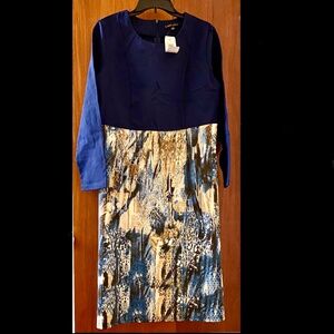 Luxe Moda Blue Empire Dress XL NWT
